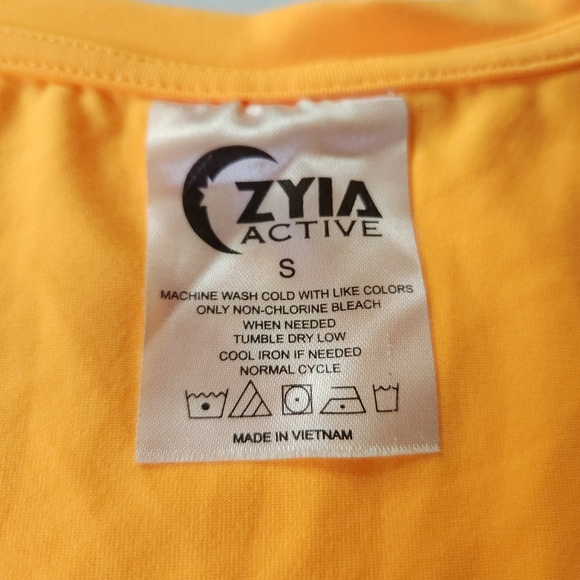 ZYIA Active Bengal Tank Oversized Sz S Neon Orange - Picture 5 of 6
